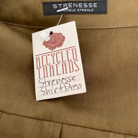 NWT STRENESSE GABRIELE STREHLE COLLECTION PLEATED SAFARI SHIRT BELTED DRESS 6 - Picture 3 of 6